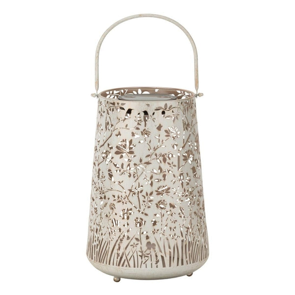 12.75" White Pastel Shadow Solar Lantern 1