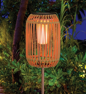 30.75" Wicker Cylinder Solar Stake 3