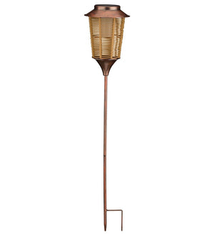 32.5" Wicker Lantern Solar Stake 2