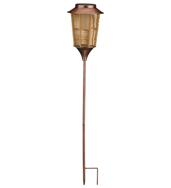 32.5" Wicker Lantern Solar Stake 2