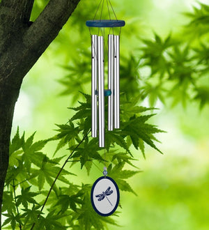 30" Silver Dragonfly Wood/Metal/Acrylic Elegant Chime 3