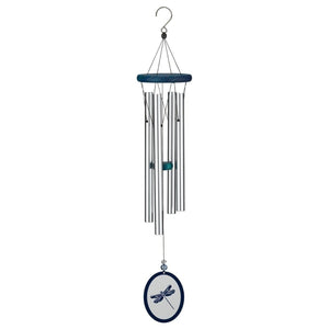 30" Silver Dragonfly Wood/Metal/Acrylic Elegant Chime 1