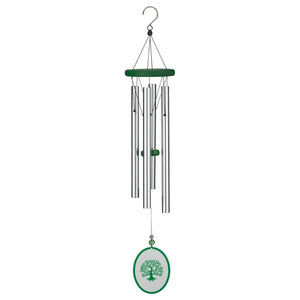 30" Silver Tree of Life Wood/Metal/Acrylic Elegant Chime 1