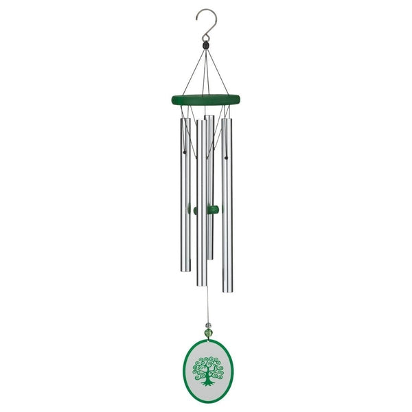 30" Silver Tree of Life Wood/Metal/Acrylic Elegant Chime 1