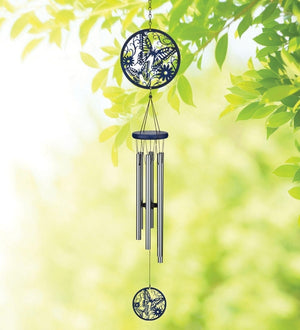 30" Blue Butterfly Metal Lattice Chime 3