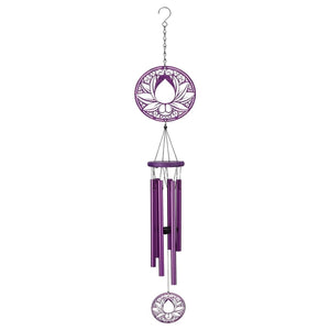 30" Purple Lotus Metal Lattice Chime 1