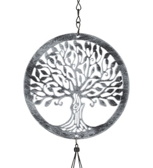 30" Silver Tree of Life Metal Lattice Chime 2
