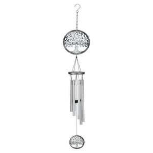30" Silver Tree of Life Metal Lattice Chime 1