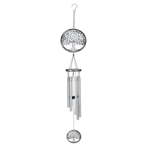 30" Silver Tree of Life Metal Lattice Chime 1