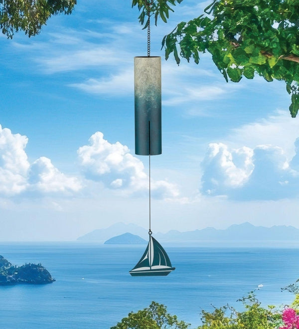 2" Metal Sail Boat Shoreline Wind Bell 3