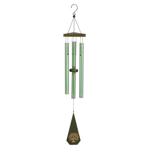 30" Green Tree of Life Wood/Metal Trio Chime 1
