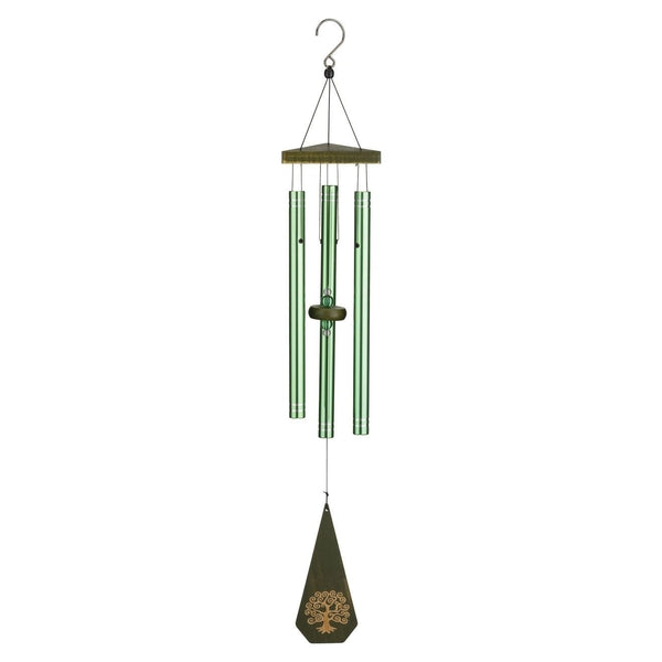 30" Green Tree of Life Wood/Metal Trio Chime 1