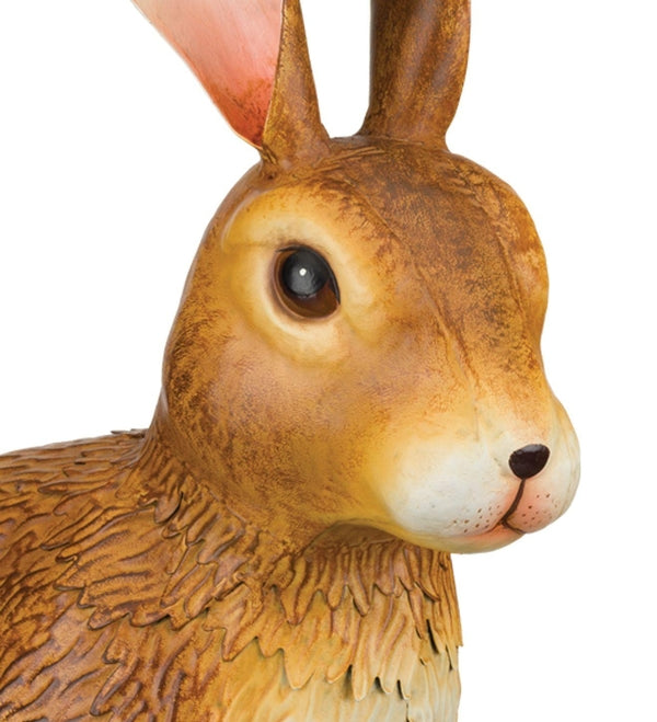 14" Brown Metal Bunny Décor 2