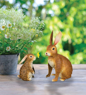 14" Brown Metal Bunny Décor 3