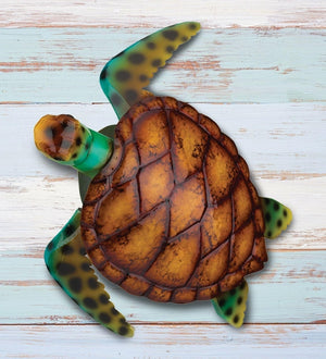 22" LG Brown Sea Turtle Decor 3