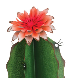 22" Green Metal Cactus Décor 2
