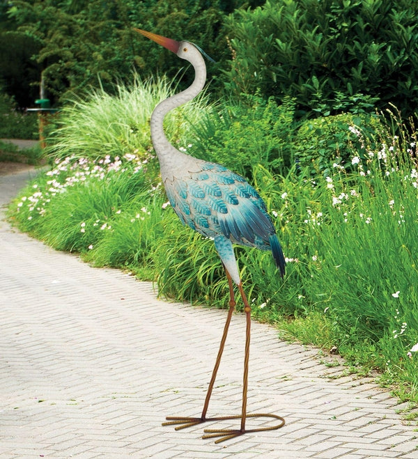 37" Blue UP Crane Decor 3
