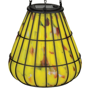 16.5" Yellow Murano Solar Lantern LG 1