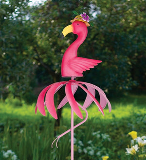 39.25" Textured Bird Flamingo Regal Art & Gift Spinner Stake 3