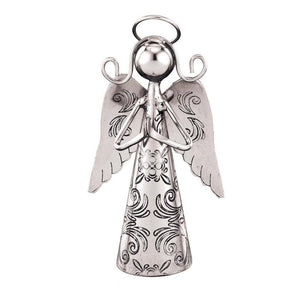 4" Silver Angel Bell Praying Decor 1