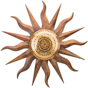 36" Copper Rainbow Sun Wall Decor 1