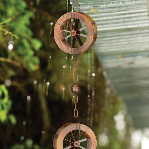 100" Water Wheel Rain Chain 2