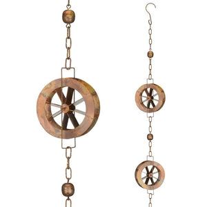 100" Water Wheel Rain Chain 1