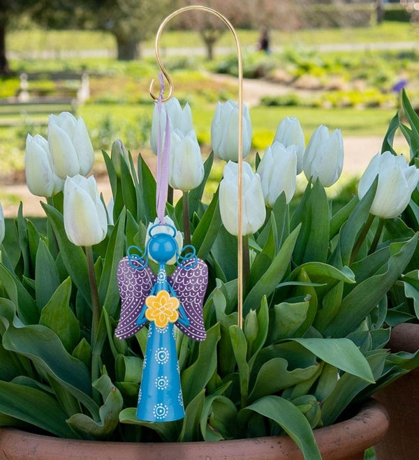 6" Angel Bell Blue Ornament 3