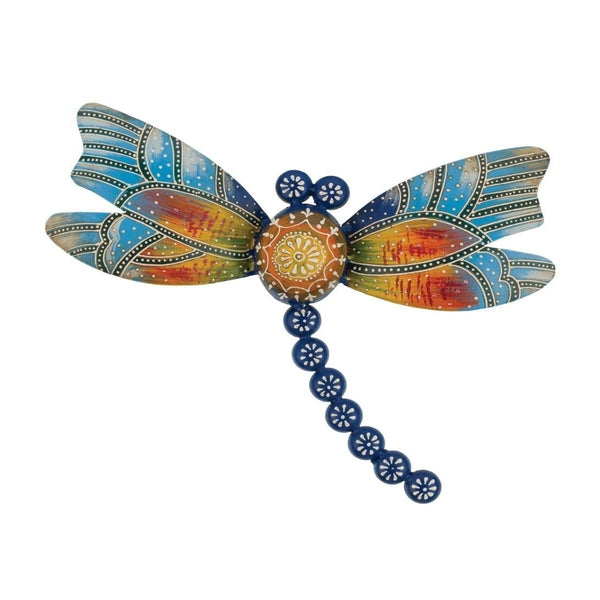 11.25" Blue Multicolor Dragonfly Wall Décor 1