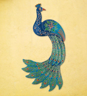 26" Peacock Green Wall Decor 2
