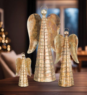 10" Gold Flame Angel Decor 3