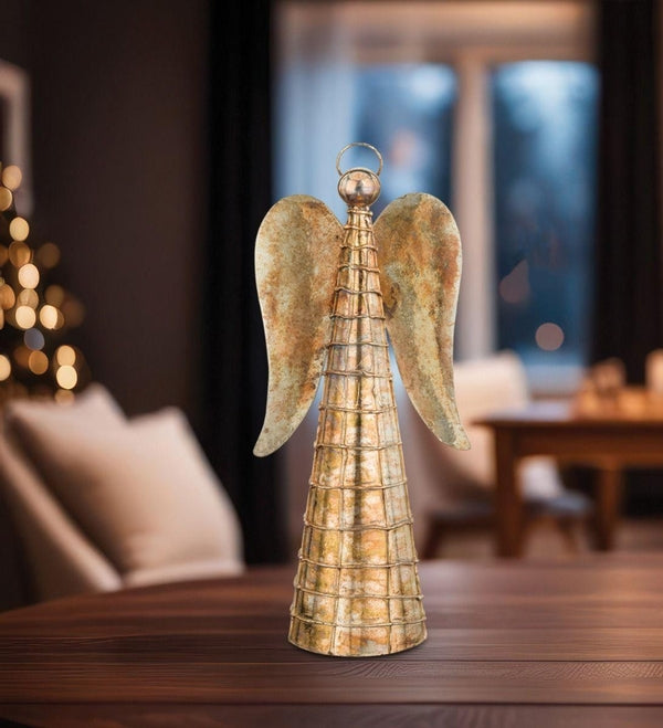16" Gold Flame Angel Decor 2