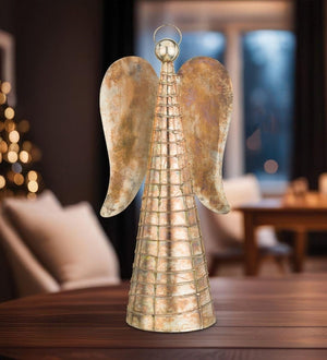 22" Gold Flame Angel Decor 2