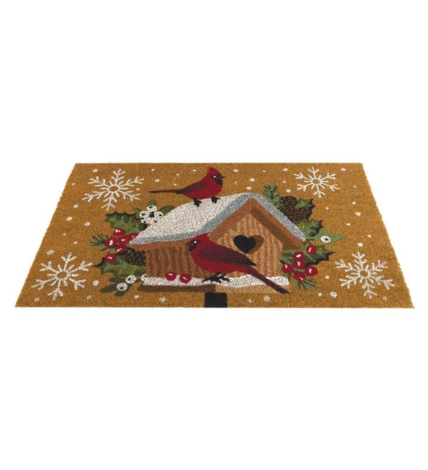 18" x 30" Coir Cardinal Birdhouse Doormat 2