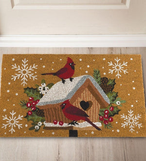 18" x 30" Coir Cardinal Birdhouse Doormat 3