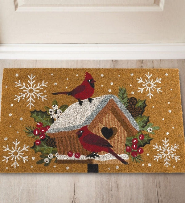 18" x 30" Coir Cardinal Birdhouse Doormat 3