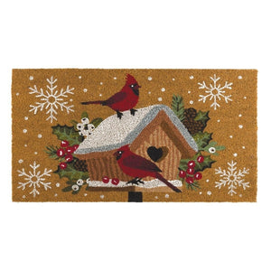 18" x 30" Coir Cardinal Birdhouse Doormat 1