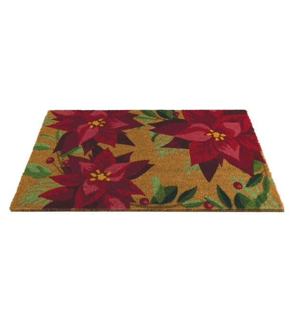 18" x 30" Coir Poinsettia Doormat 2