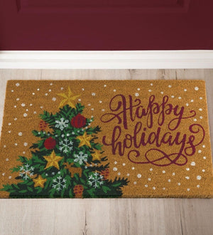 18" x 30" Coir Holiday Tree Doormat 3