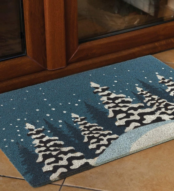 18" x 30" Coir Winter Trees Doormat 3