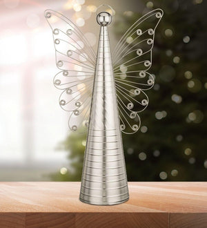 22" Metallic Silver Angel Decor 2