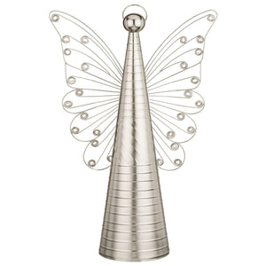 22" Metallic Silver Angel Decor 1