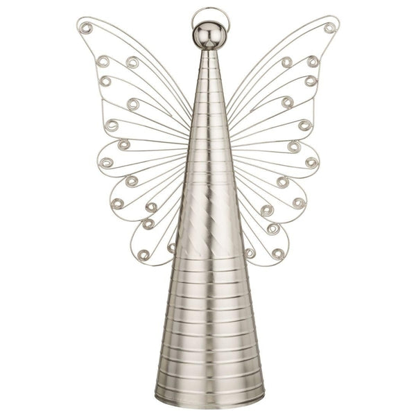 22" Metallic Silver Angel Decor 1