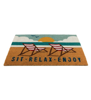 18" x 30" Coir Beach Chairs Doormat 2