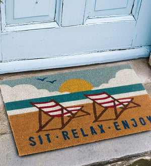 18" x 30" Coir Beach Chairs Doormat 3