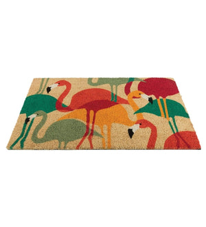 18" x 30" Coir Flamingo Multi Doormat 2