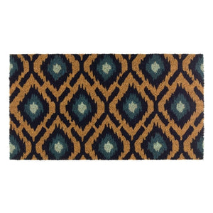 18" x 30" Ikat Blue Doormat Coir 1