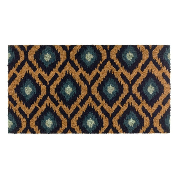 18" x 30" Ikat Blue Doormat Coir 1