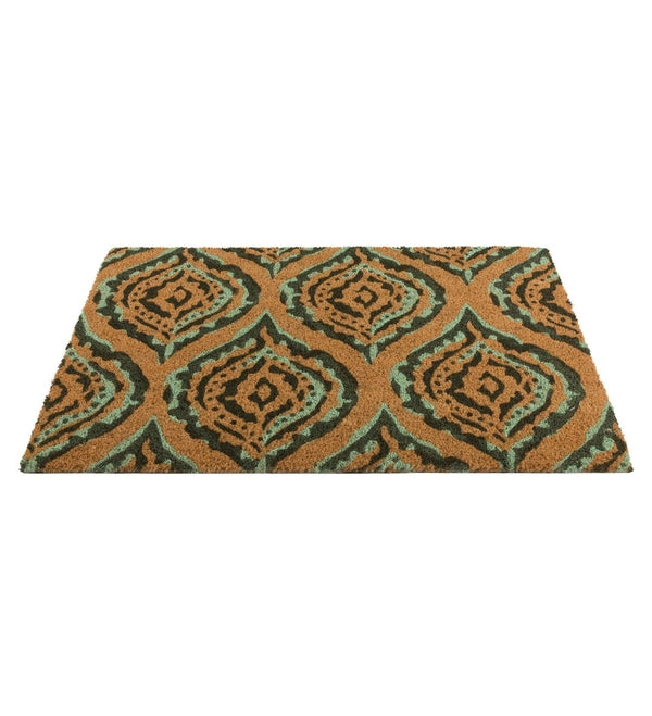 18" x 30" Ikat Green Doormat Coir 2