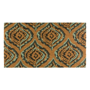 18" x 30" Ikat Green Doormat Coir 1